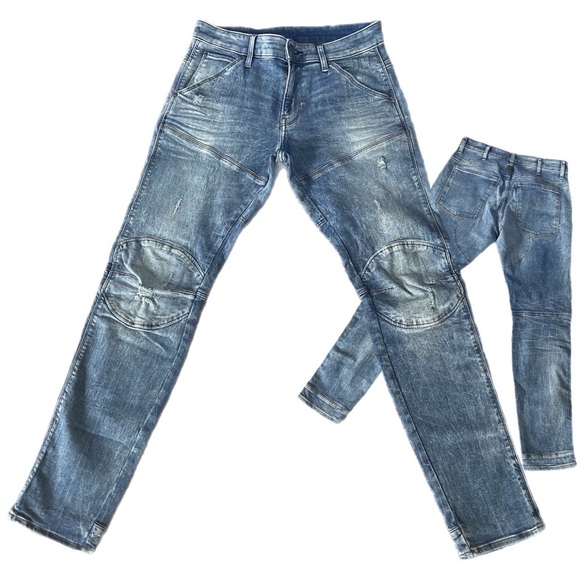 G Star Raw 5620 3D Skinny Jeans | Men’s Sz 31W/32L | let blue distressed - Picture 3 of 5